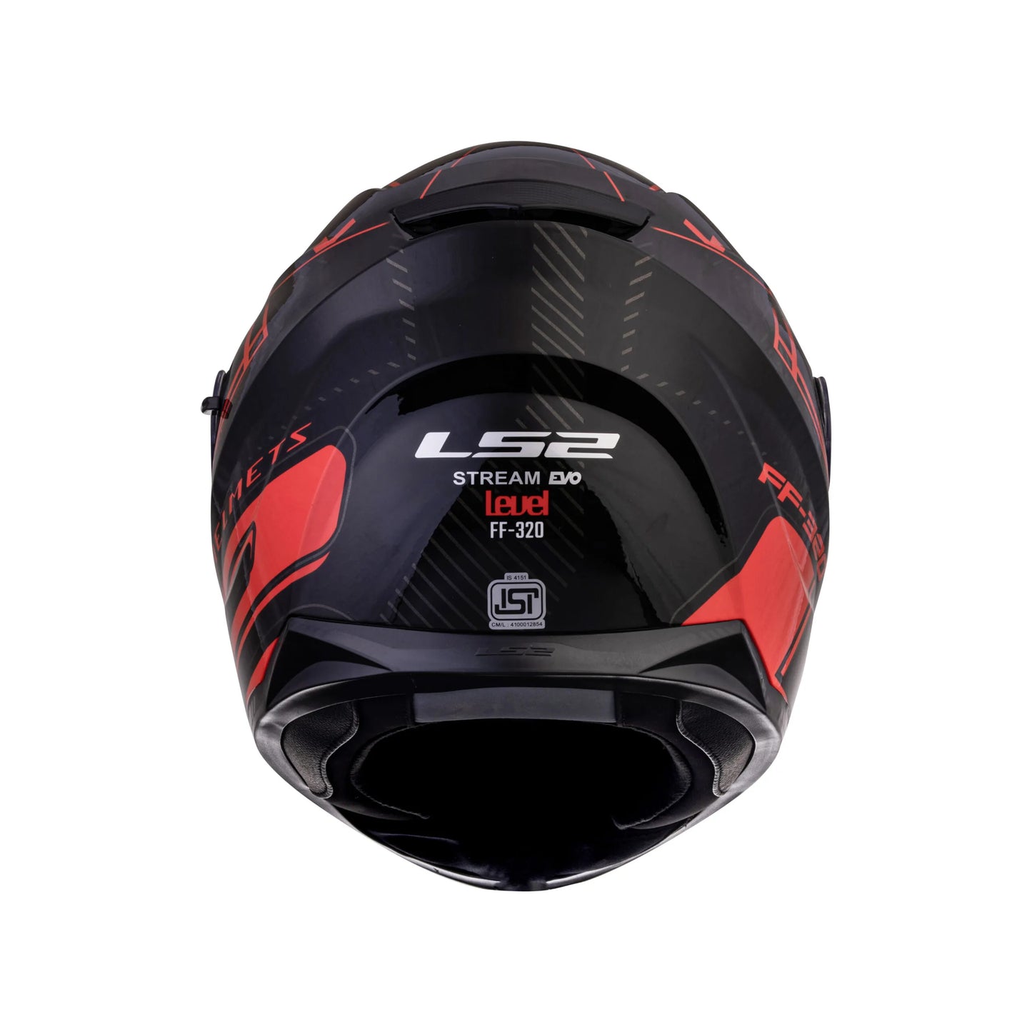 LS2 320 Stream Evo Level Black Red Full Face Helmet