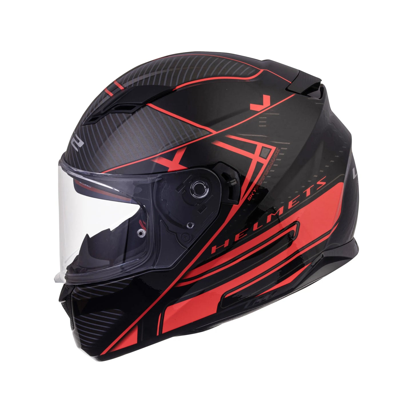 LS2 320 Stream Evo Level Black Red Full Face Helmet