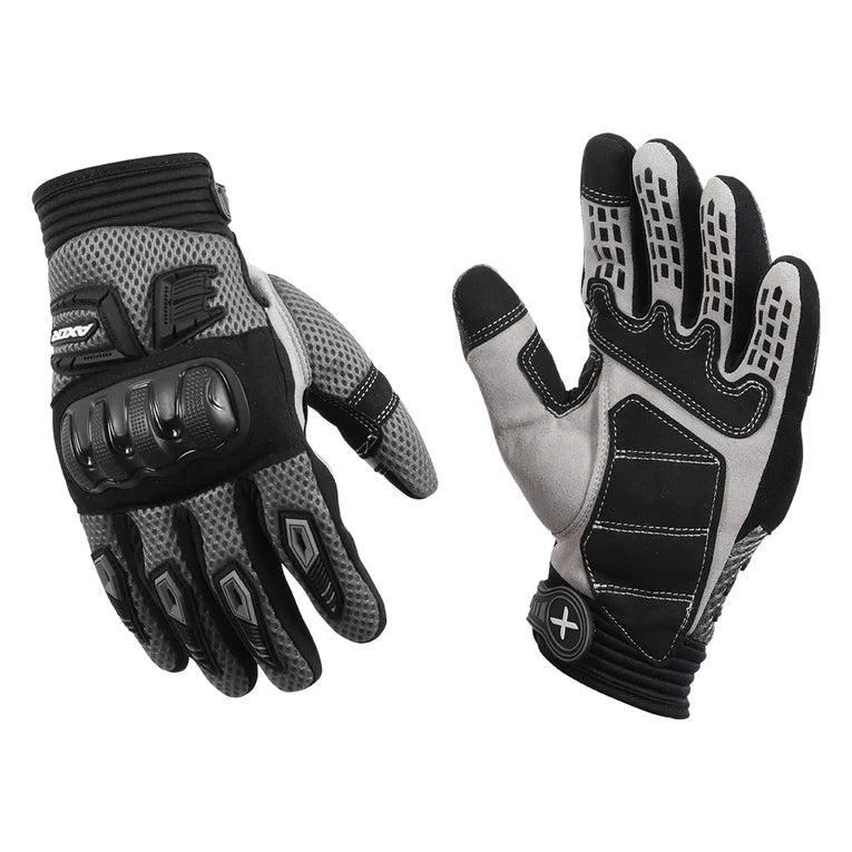 AXOR Air Stream Black Grey Gloves Riding Gears