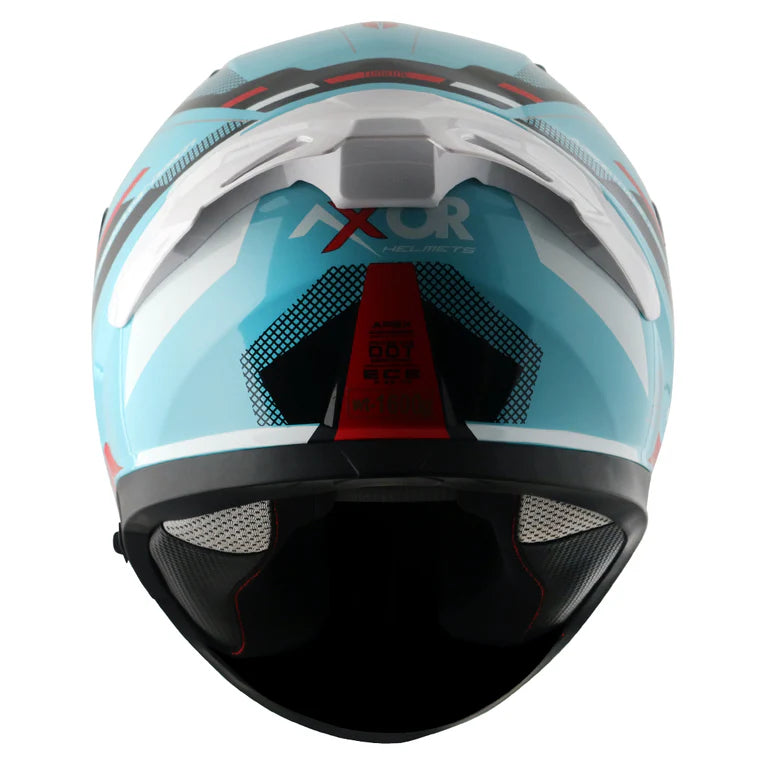AXOR Apex Turbine Hex Blue Red Full Face Helmet