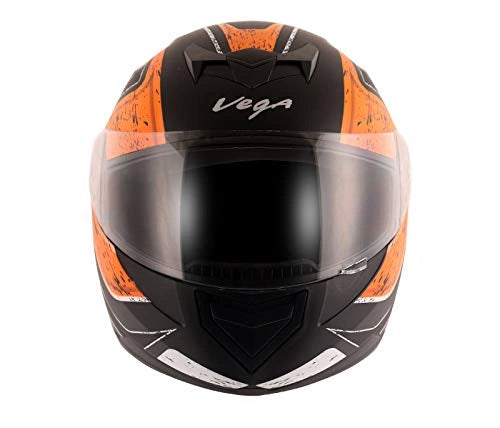 VEGA Edge Dx Crystal Dull Black Orange Full Face Helmet
