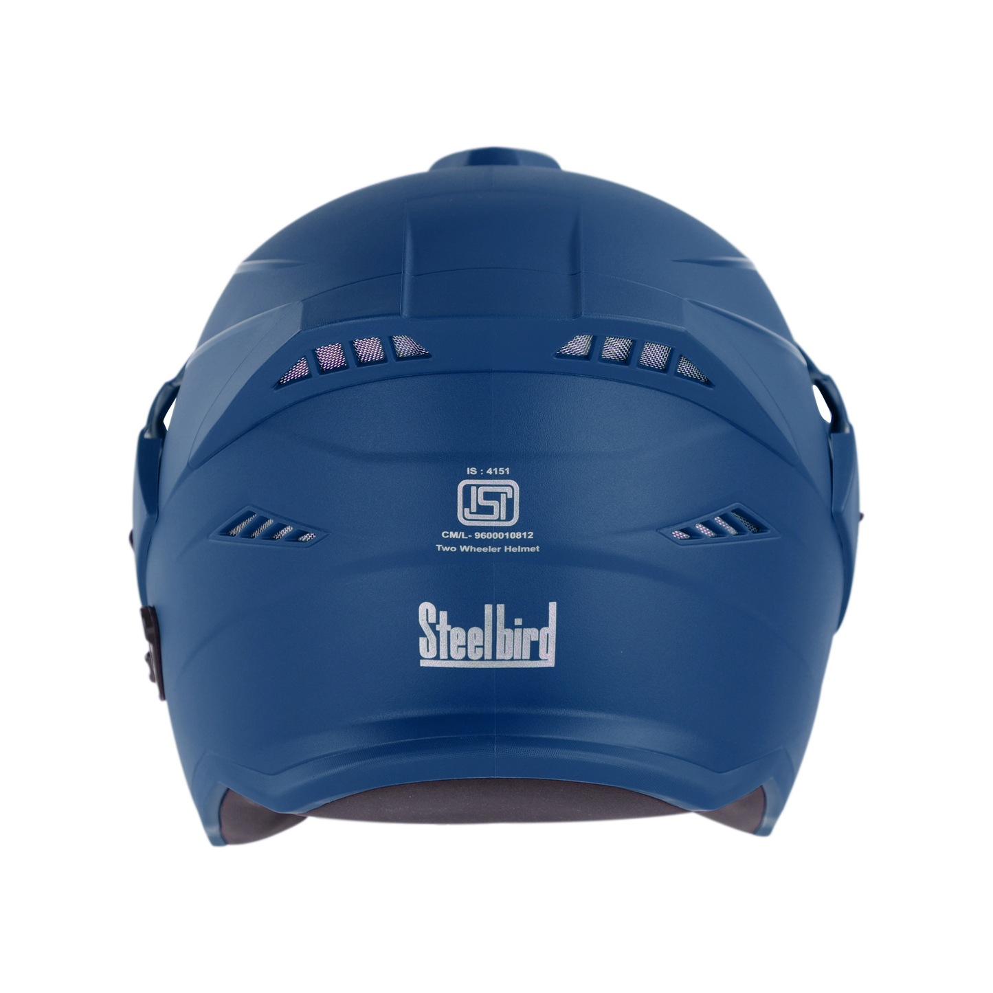 STEELBIRD Sbh 23 Iss Ava Dashing Blue P Cap C V Half Face Helmet
