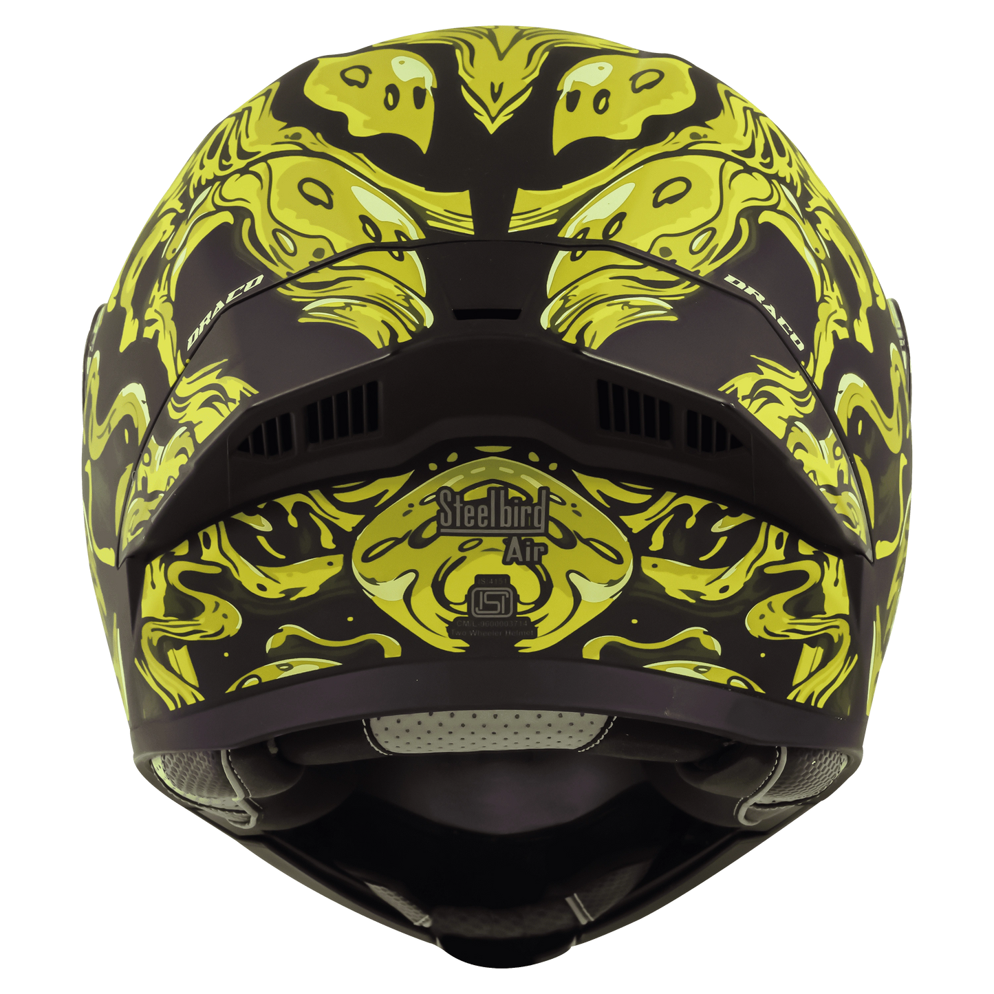 STEELBIRD Sba 20 Draco Black Neon Full Face Helmet