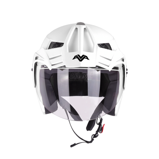 STEELBIRD Sbh 23 Ava Dashing White Half Face Helmet