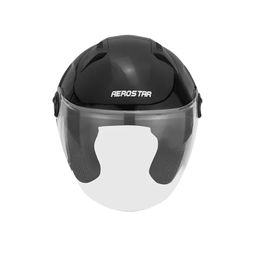 Aerostar Beat Black Half Face Helmet