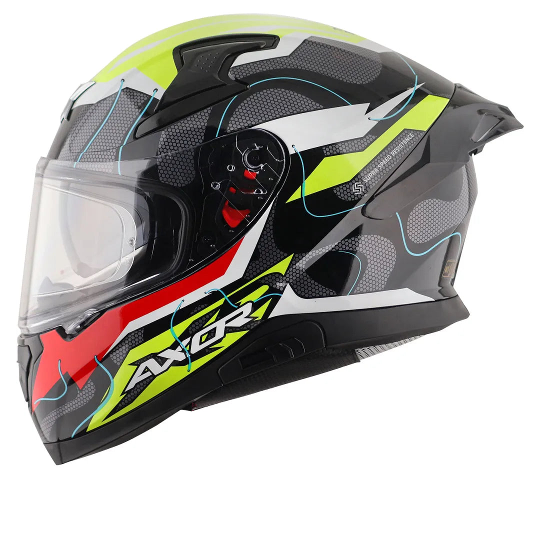 AXOR Apex Dynamo Black Neon Full Face Helmet