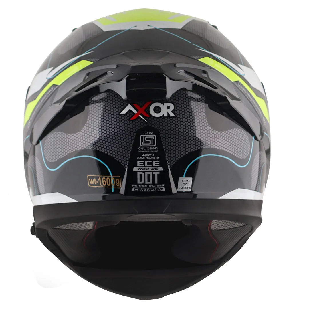 AXOR Apex Dynamo Black Neon Full Face Helmet
