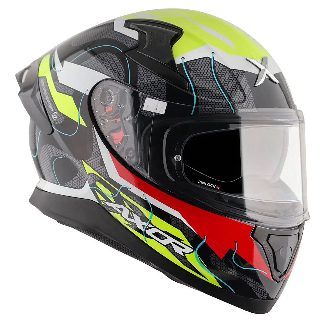 AXOR Apex Dynamo Black Neon Full Face Helmet