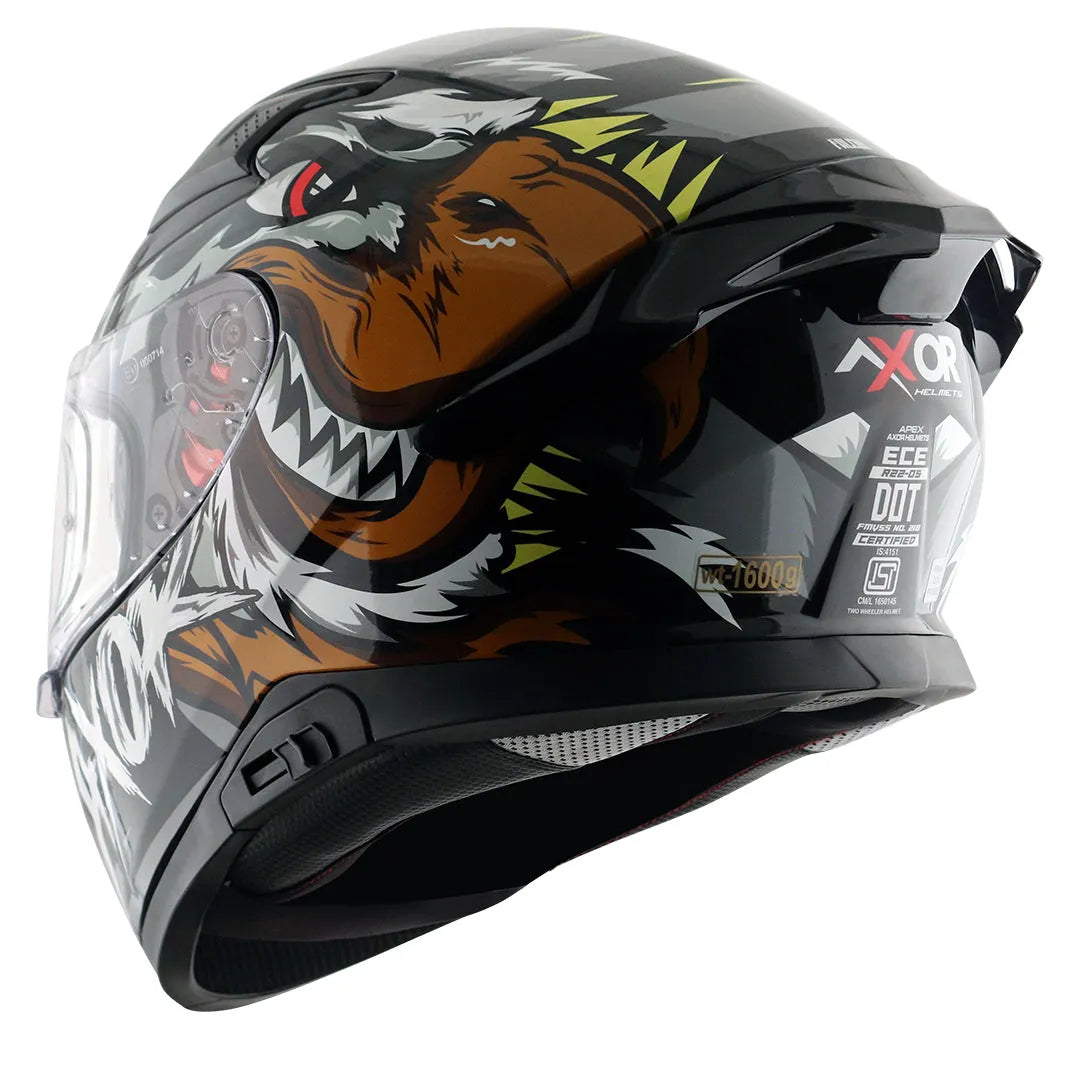 AXOR Apex Falcon Black Grey Full Face Helmet