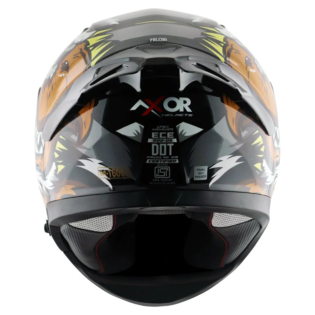 AXOR Apex Falcon Black Grey Full Face Helmet
