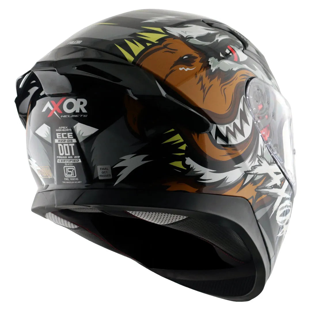 AXOR Apex Falcon Black Grey Full Face Helmet