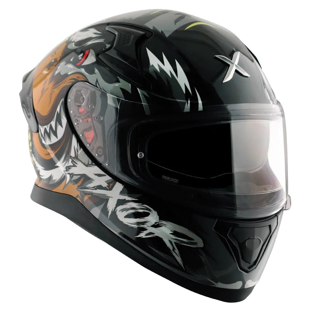 AXOR Apex Falcon Black Grey Full Face Helmet