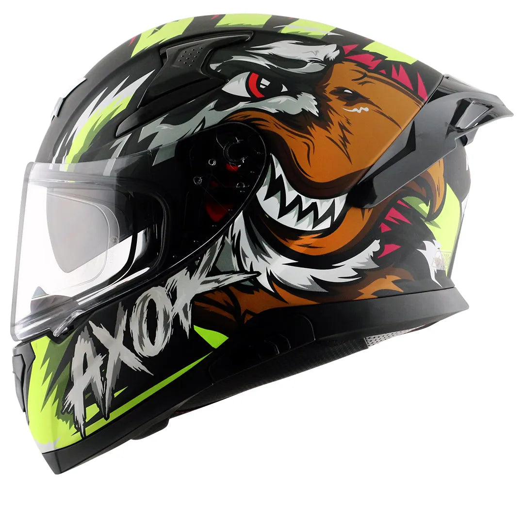 AXOR Apex Falcon Black Neon Yellow Full Face Helmet