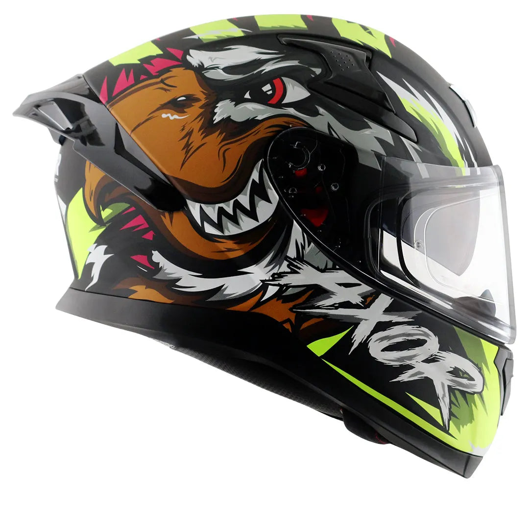 AXOR Apex Falcon Black Neon Yellow Full Face Helmet