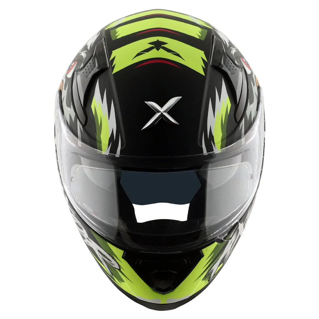 AXOR Apex Falcon Black Neon Yellow Full Face Helmet