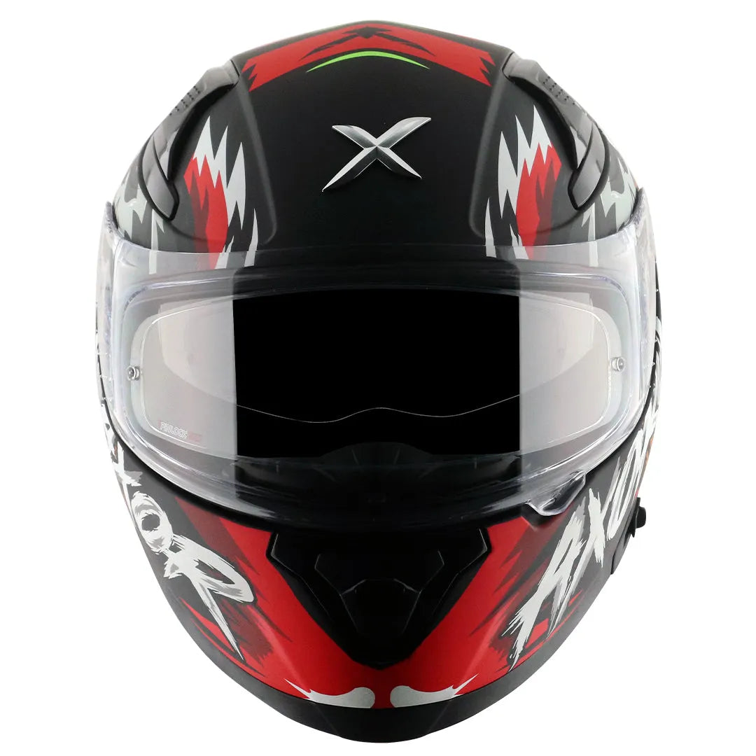 AXOR Apex Falcon Dull Black Red Full Face Helmet