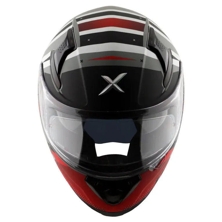 AXOR Apex Hex 2 Dull Cool Grey Red Full Face Helmet
