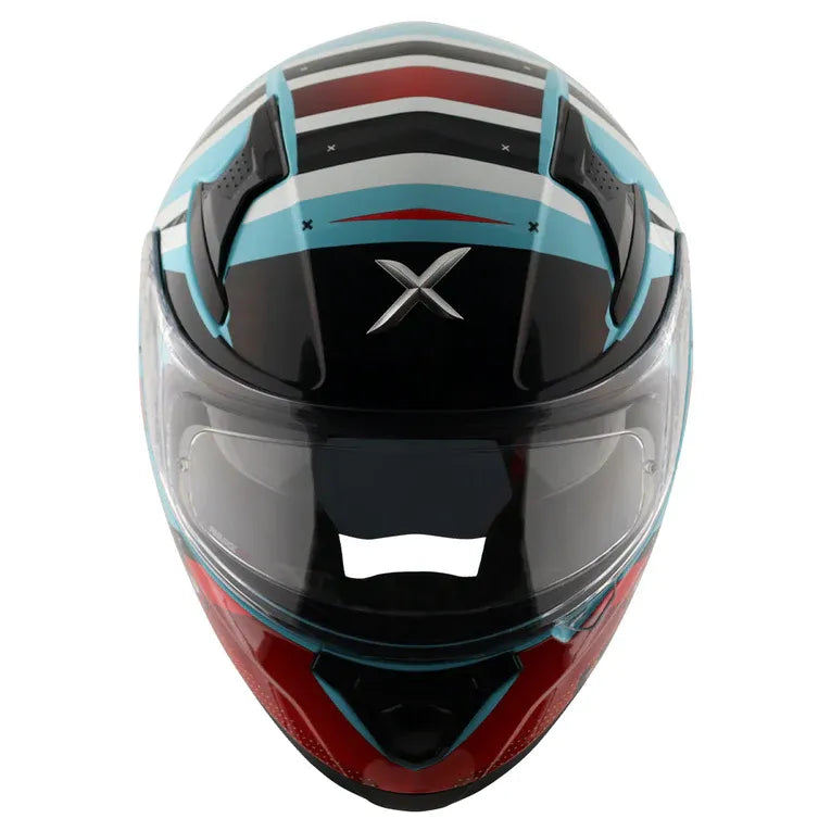 AXOR Apex Hex 2 Hex Blue Red Full Face Helmet