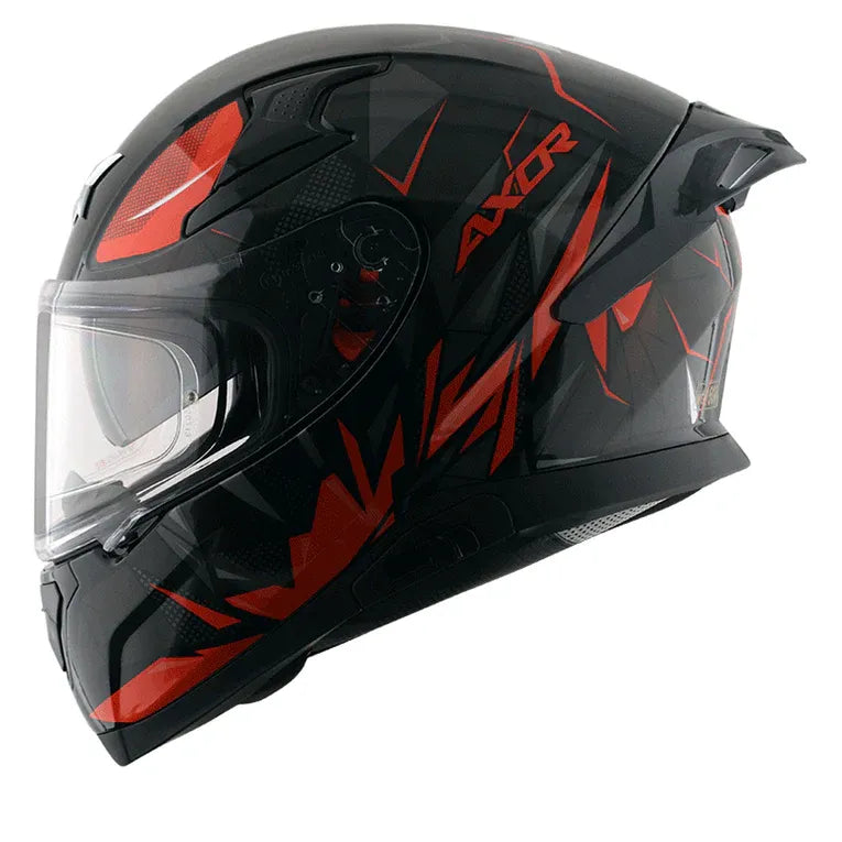 AXOR Apex Hunter Black Orange Full Face Helmet