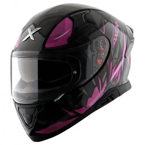 AXOR Apex Hunter Black Pink Full Face Helmet