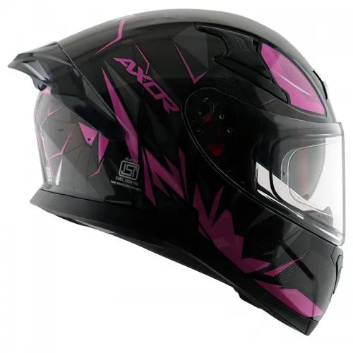 AXOR Apex Hunter Black Pink Full Face Helmet