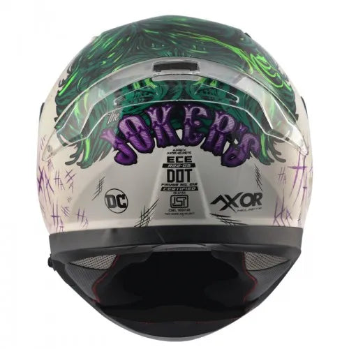 AXOR Apex Joker Special Edition White Green Full Face Helmet
