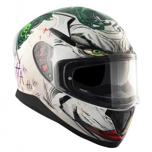 AXOR Apex Joker Special Edition White Green Full Face Helmet