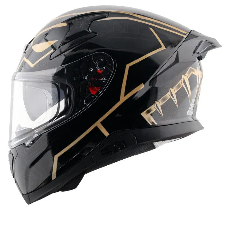 AXOR Apex Marvel Black Panther Gold Full Face Helmet