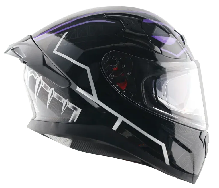 AXOR Apex Marvel Black Panther Purple Full Face Helmet