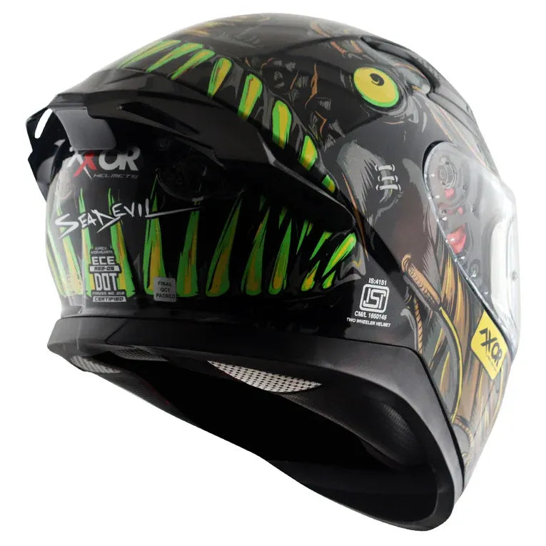 AXOR Apex Seadevil Black Gold Full Face Helmet