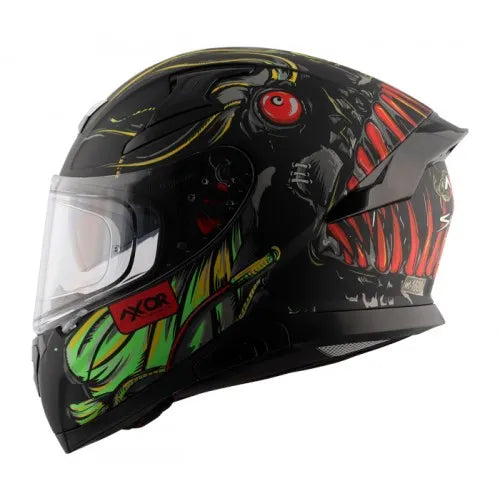 AXOR Apex Seadevil Dull Black Red Full Face Helmet