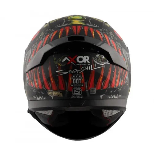 AXOR Apex Seadevil Dull Black Red Full Face Helmet