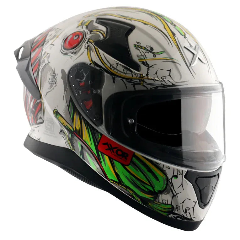 AXOR Apex Seadevil White Red Full Face Helmet