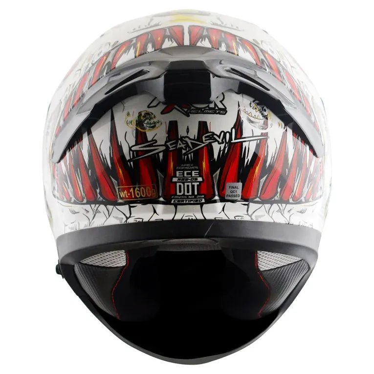 AXOR Apex Seadevil White Red Full Face Helmet