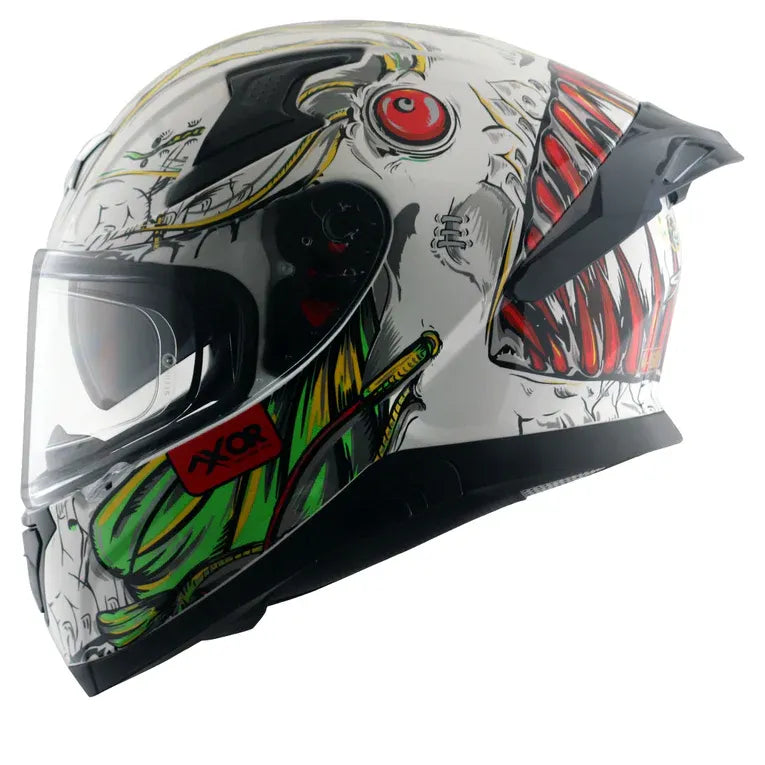 AXOR Apex Seadevil White Red Full Face Helmet
