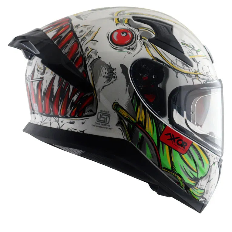 AXOR Apex Seadevil White Red Full Face Helmet