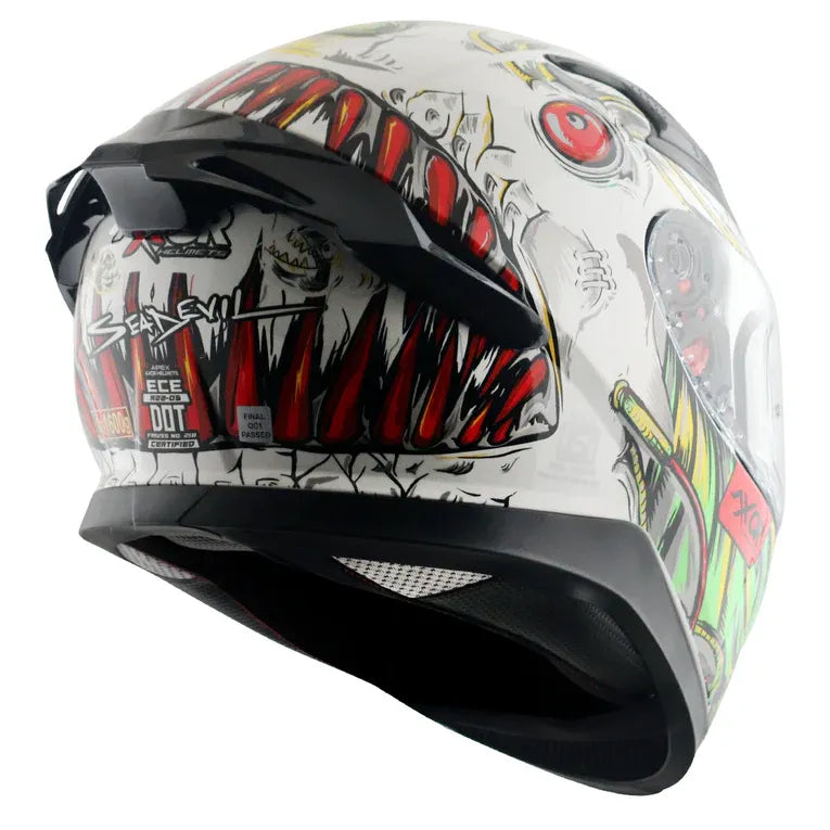 AXOR Apex Seadevil White Red Full Face Helmet