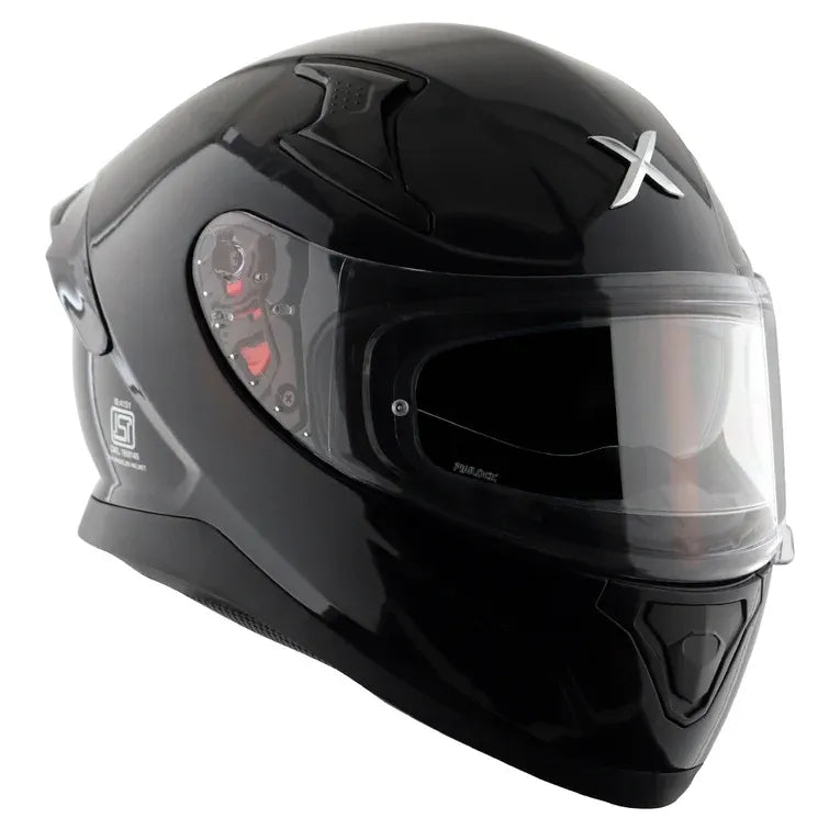 AXOR Apex Solid Black Full Face Helmet