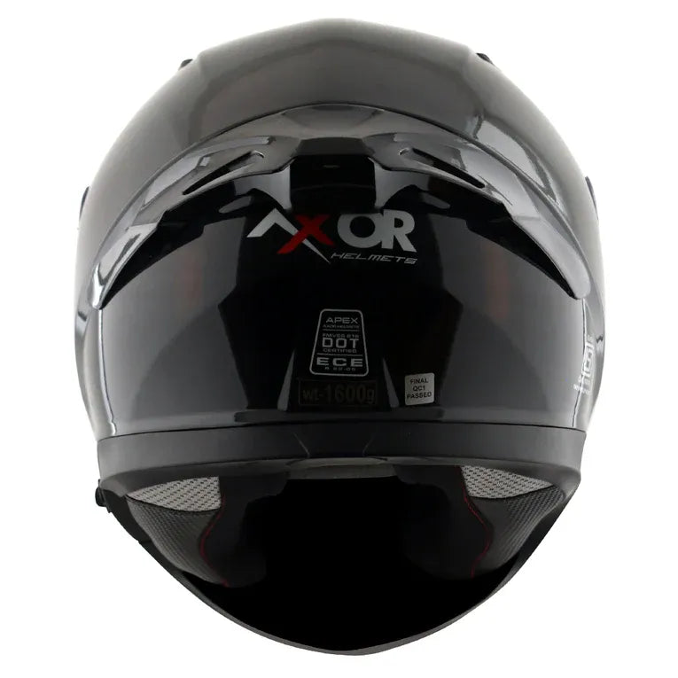 AXOR Apex Solid Black Full Face Helmet
