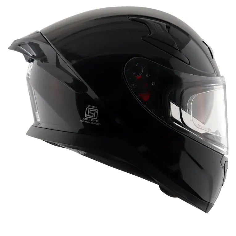 AXOR Apex Solid Black Full Face Helmet