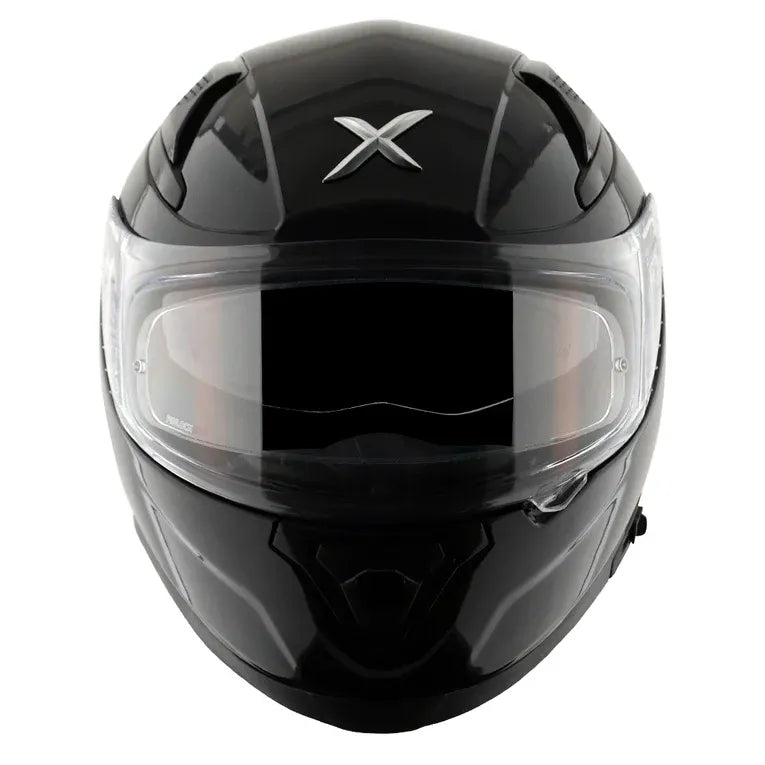 AXOR Apex Solid Black Full Face Helmet