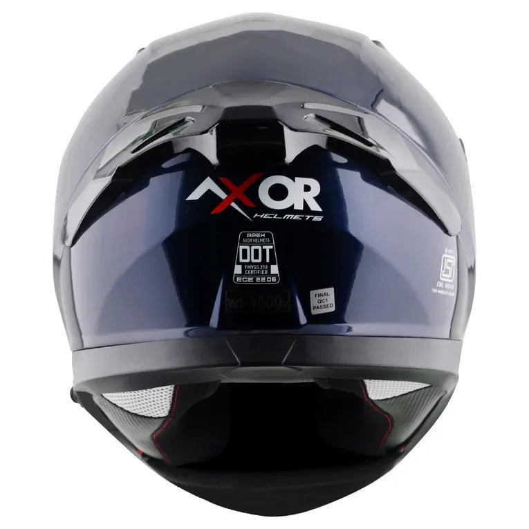 AXOR Apex Solid Deep Blue Full Face Helmet