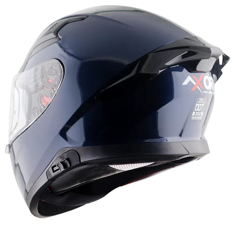 AXOR Apex Solid Deep Blue Full Face Helmet