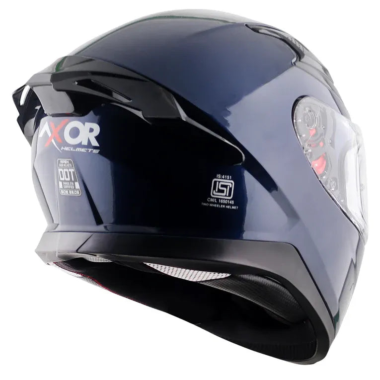 AXOR Apex Solid Deep Blue Full Face Helmet