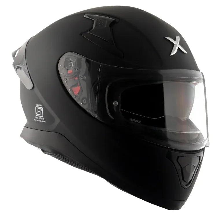 AXOR Apex Solid Dull Black Full Face Helmet