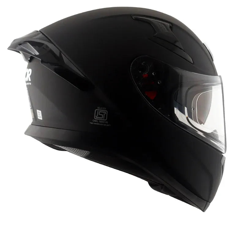 AXOR Apex Solid Dull Black Full Face Helmet