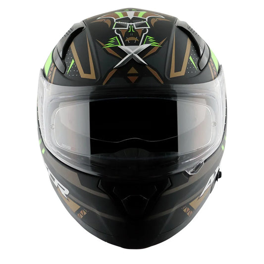 AXOR Apex Tiki Dull Black Gold Full Face Helmet