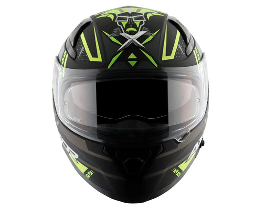 AXOR Apex Tiki Dull Black Neon Yellow Full Face Helmet
