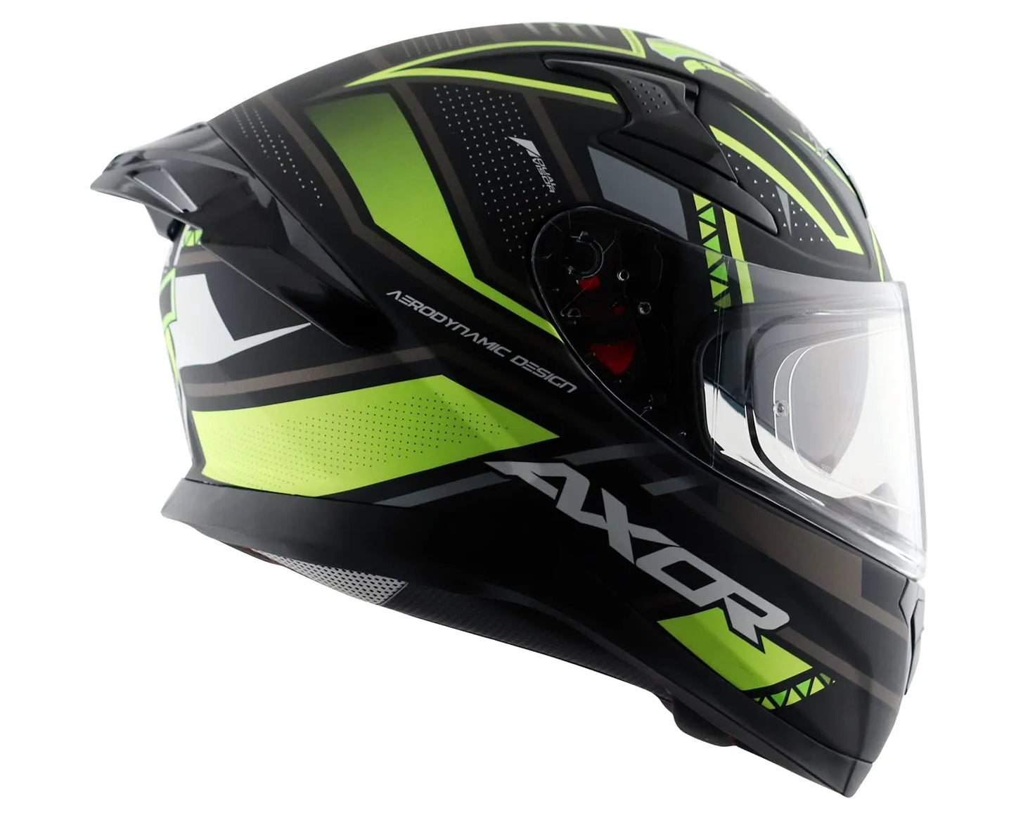 AXOR Apex Tiki Dull Black Neon Yellow Full Face Helmet