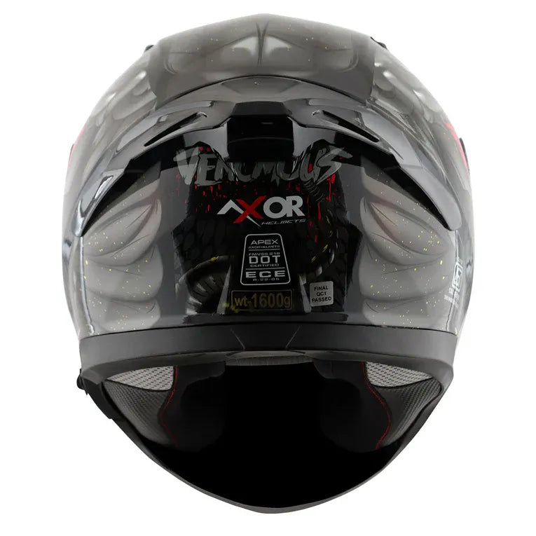 AXOR Apex Venomous Black Grey Full Face Helmet